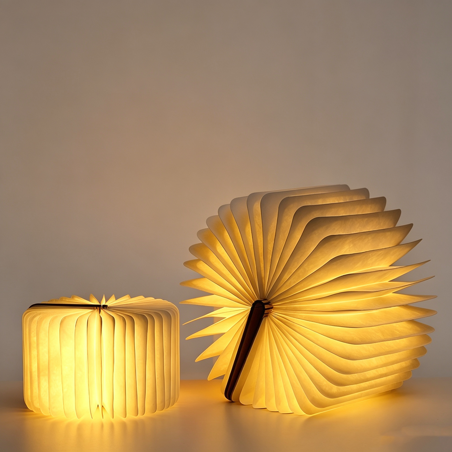 Creative Wooden Folding Book Light, Magnetic LED Desk Nightlight, Aesthetic 360° Flip Book Lamp for Home Decor Birthday Gift