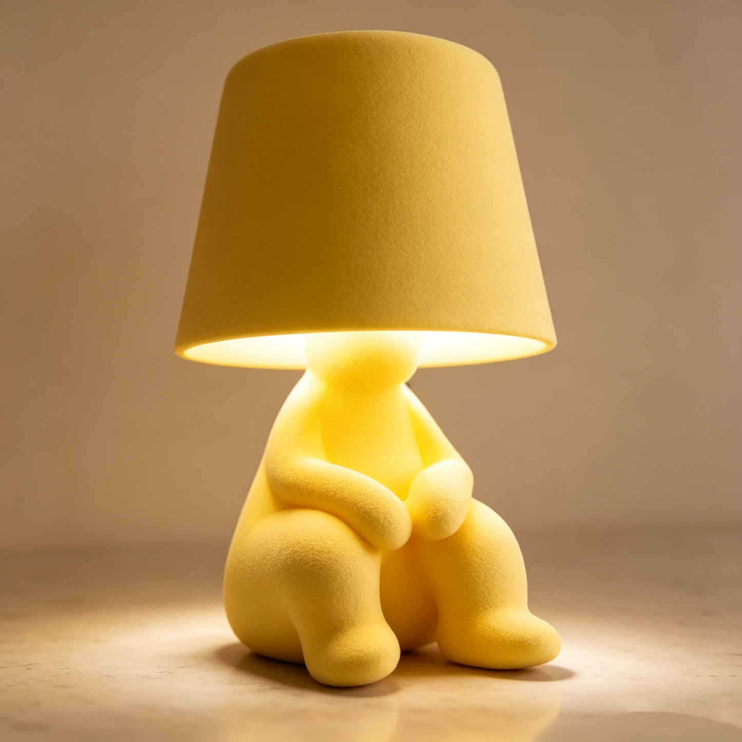 Creative Thinker Table Lamp, Electroplated Little Gold Man Night Light, Art Decor Bedside Mood Lamp for Home Office