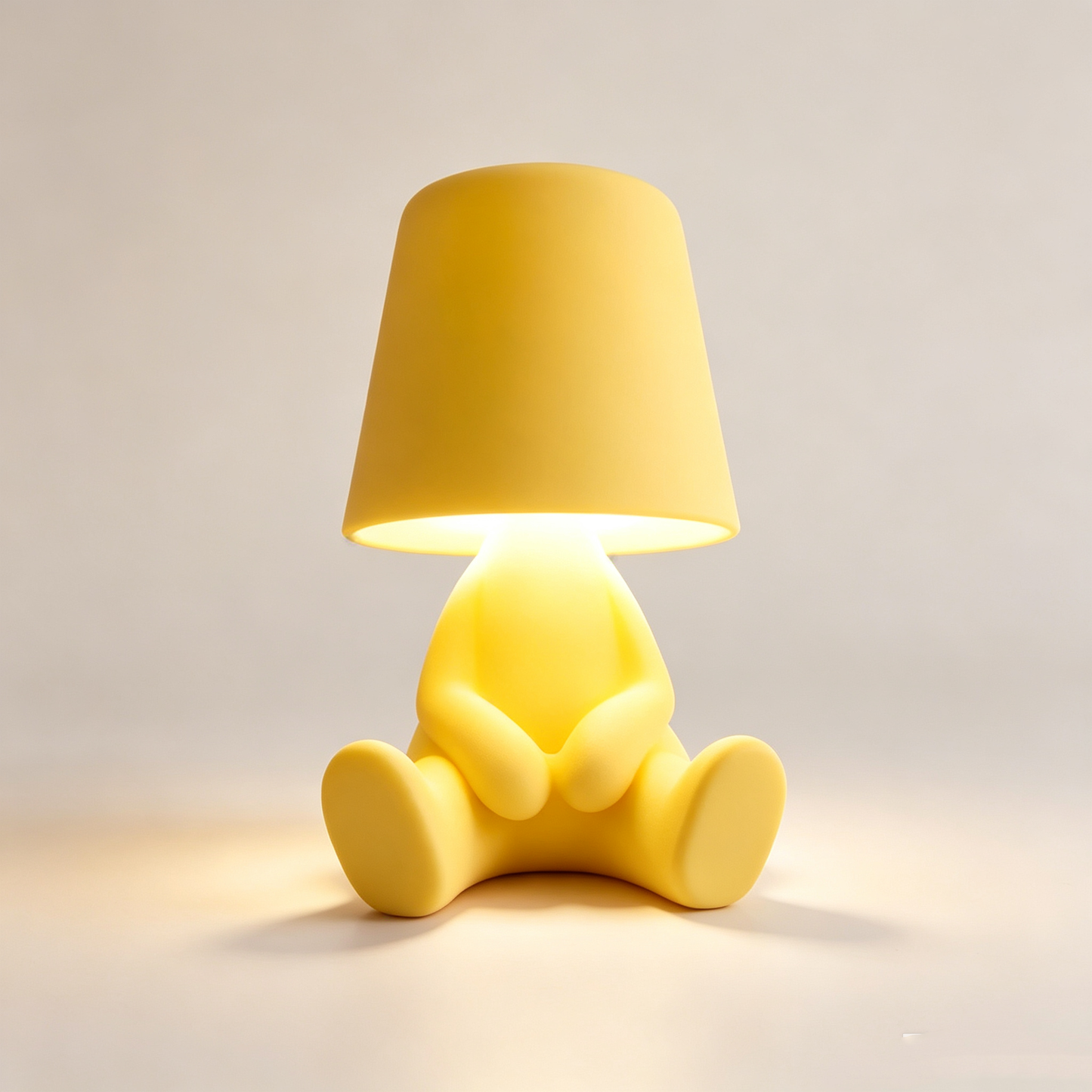 Creative Thinker Table Lamp, Electroplated Little Gold Man Night Light, Art Decor Bedside Mood Lamp for Home Office