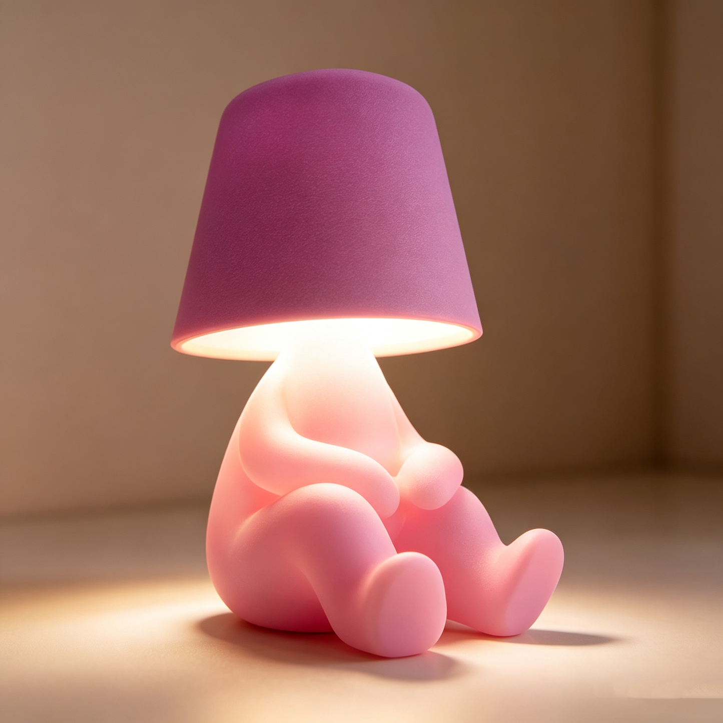 Creative Thinker Table Lamp, Electroplated Little Gold Man Night Light, Art Decor Bedside Mood Lamp for Home Office